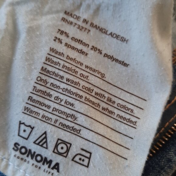 SONOMA Distressed Mid-Rise Cropped Boyfriend Jeans NWOT! - Size 12 - Picture 12 of 16